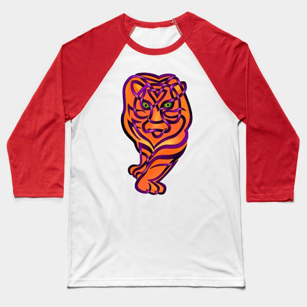 Twisted Tiger Baseball T-Shirt by KnotYourWorld4